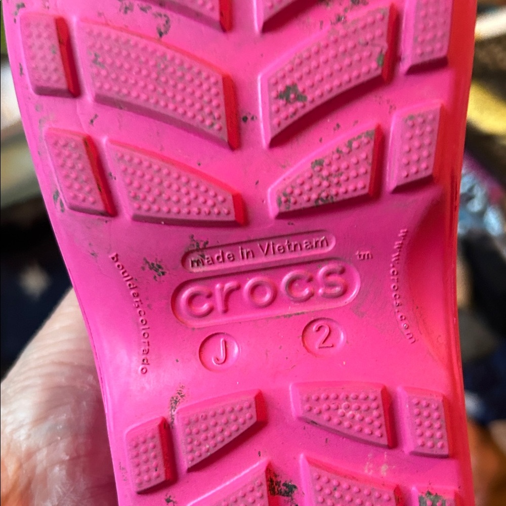 CROCS Vibrant Pink Kids' Boots - Picture 4 of 7